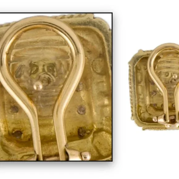 PENNY PREVILLE 18K Diamond Earclips w/ valuation report - Picture 2 of 5